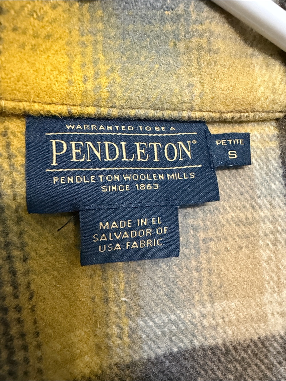Pendleton petite S Wms Dylan Jacket Wool Plaid Pockets Button Front LikeNew - Picture 4 of 7